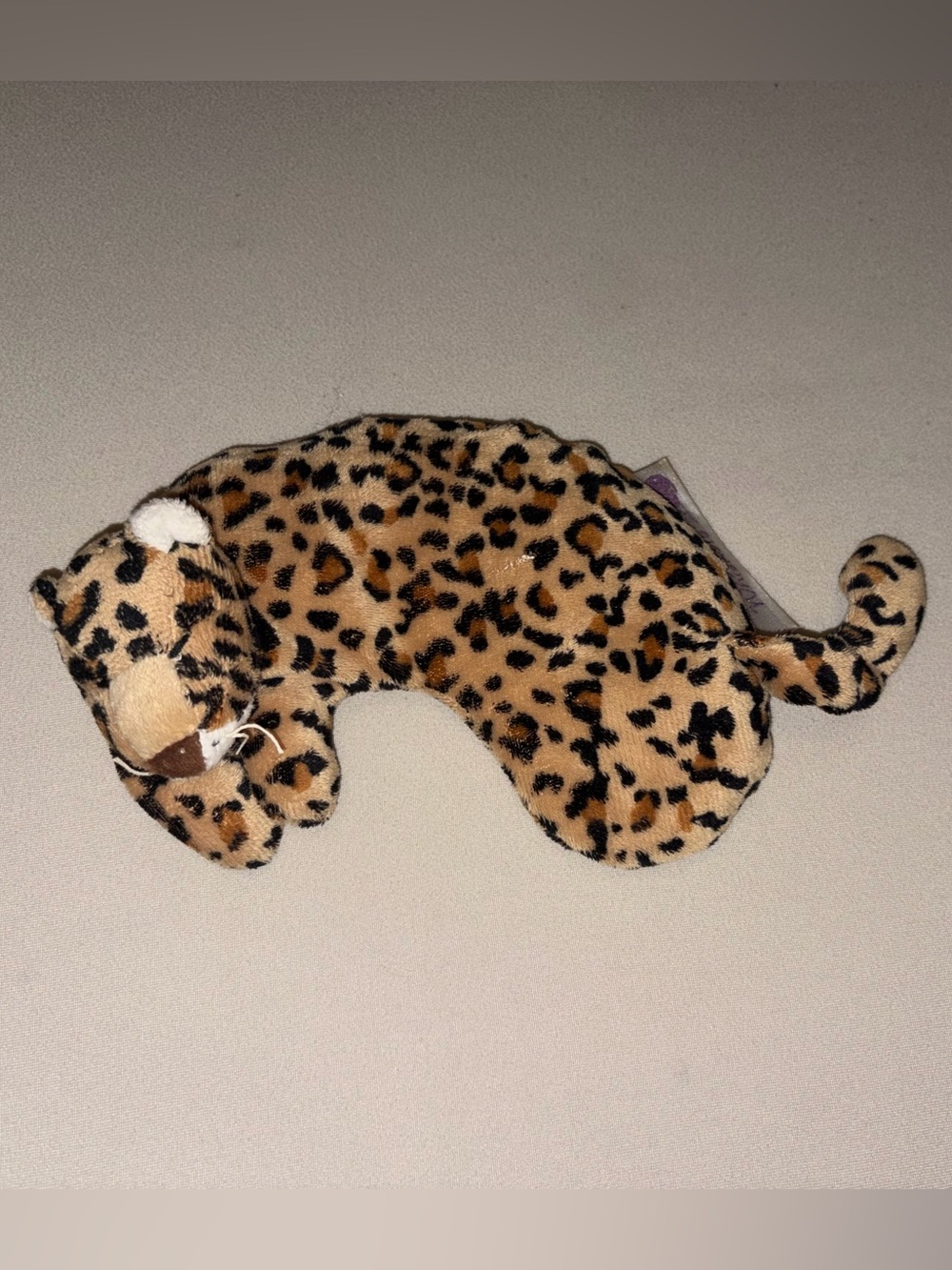 Plush Leopard Neck Pillow - Tan Leopard Print Kids Travel Pillow